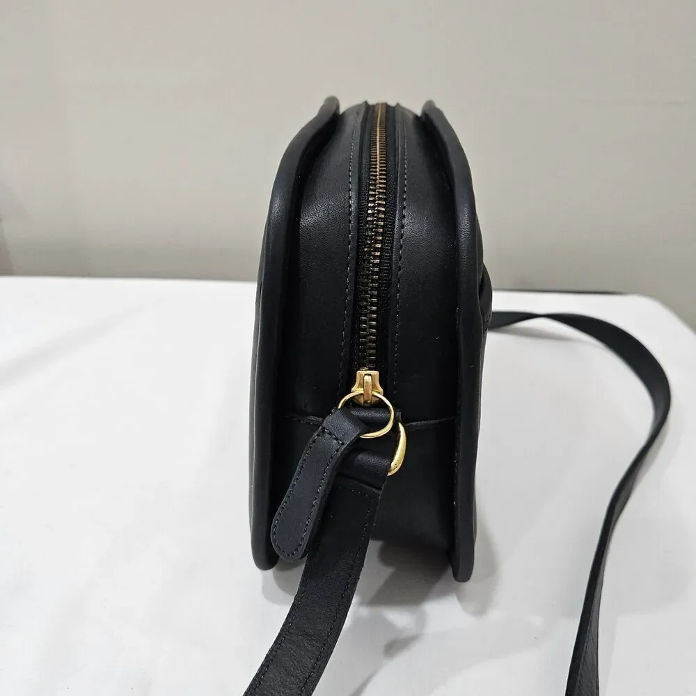 Vintage Coach Camera Bag 1986 Navy Blue Leather Strap Travel Vacation Holidays
